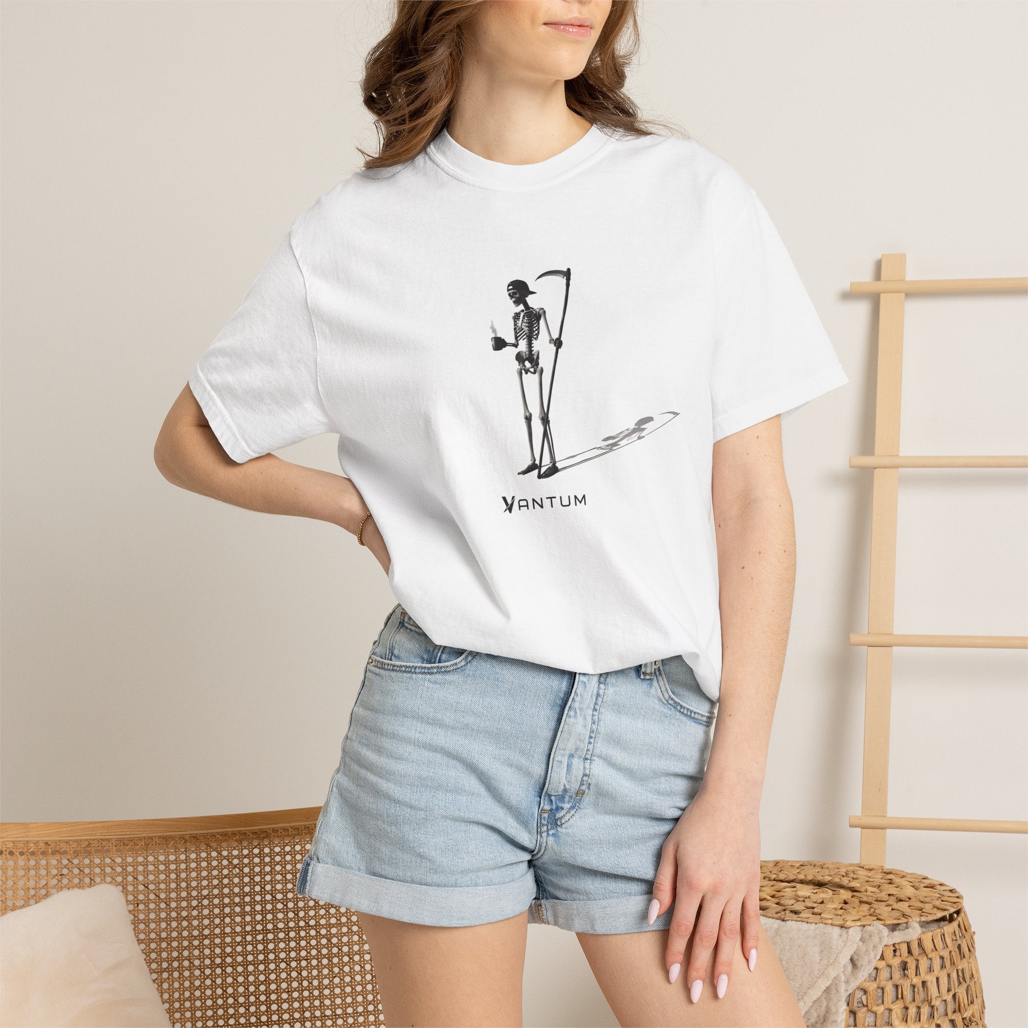 Skeleton Graphic T-Shirt - White