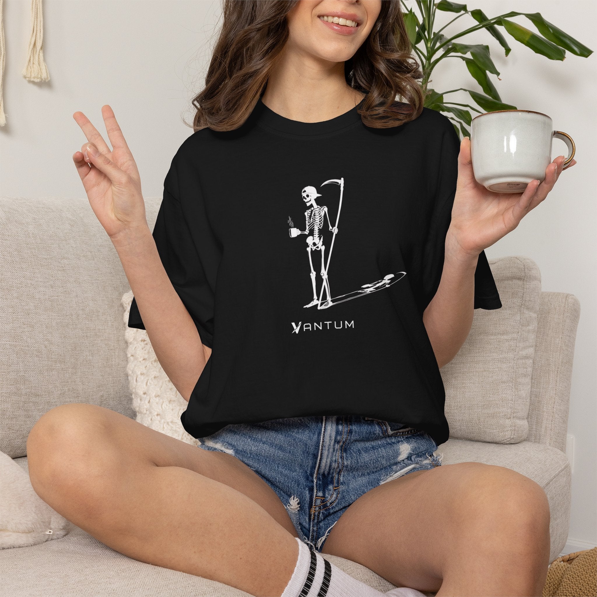 Skeleton Graphic T-Shirt - Black