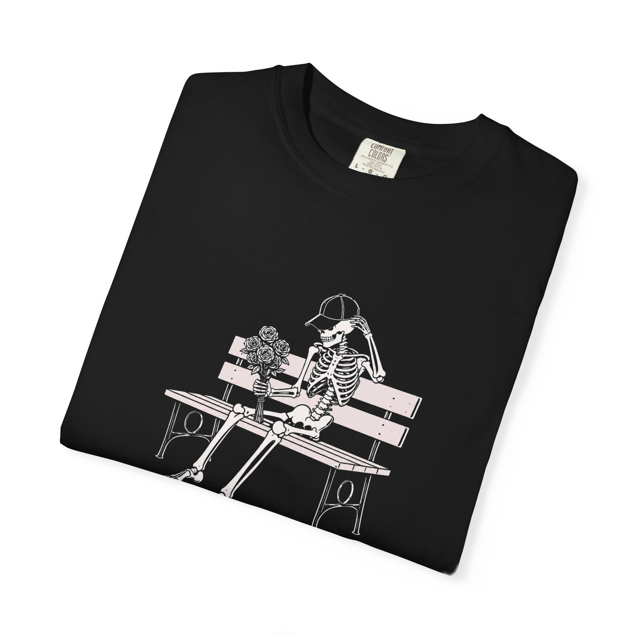 The Hopeless Romantic Skeleton Graphic T-Shirt - Black