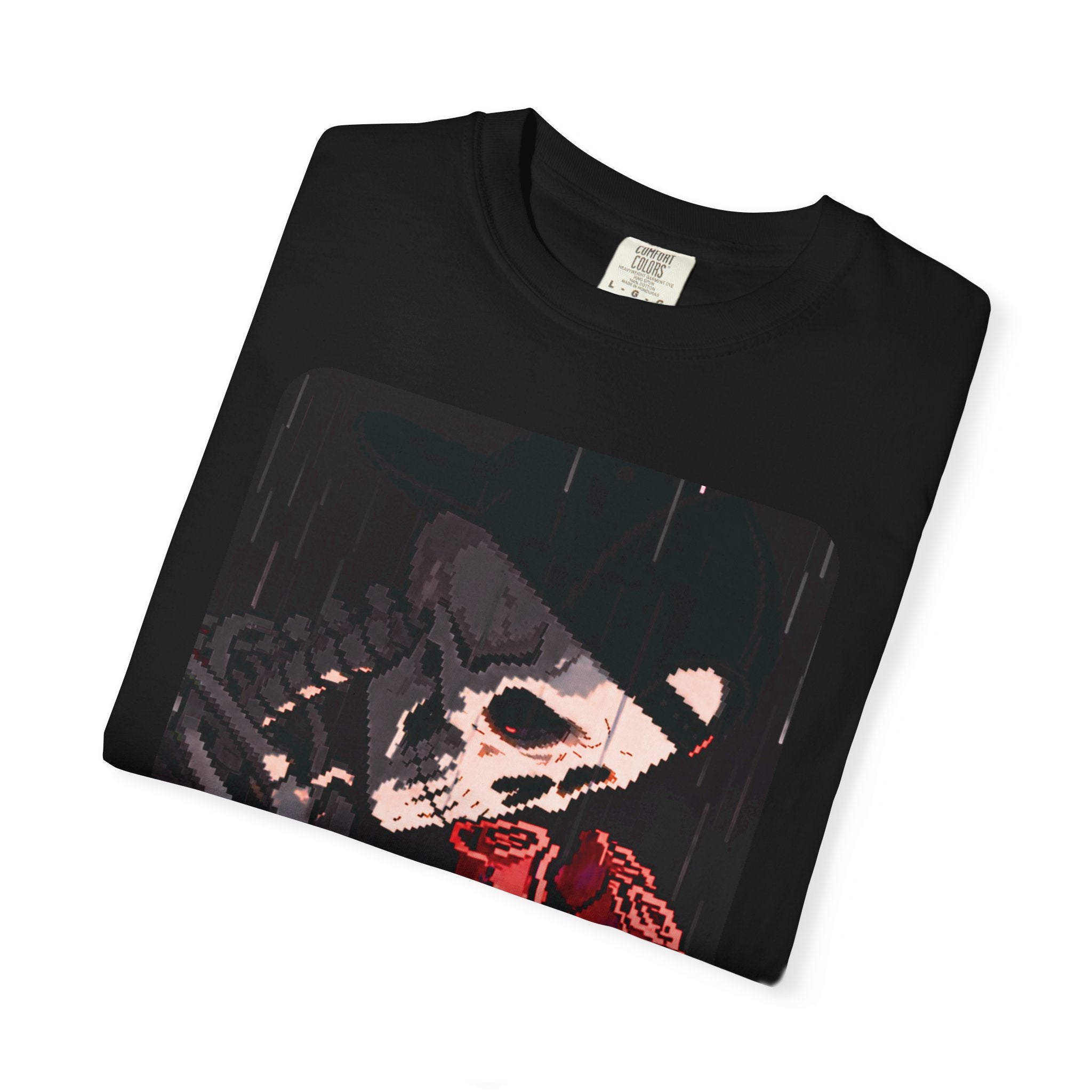 Vantum the Skeleton Pixel Art T-Shirt — Rainy Night Roses