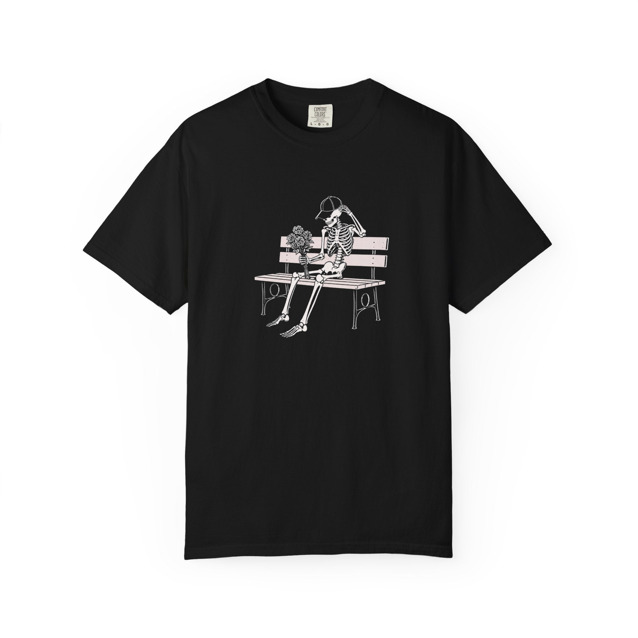 The Hopeless Romantic Skeleton Graphic T-Shirt - Black
